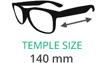 Ray-Ban Clubmaster Temple Size